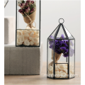 Vasă pătrată din sticlă transparentă pentru flori